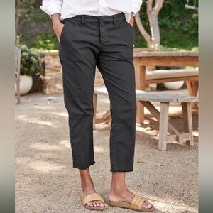Frank & Eileen | Wicklow Italian Performance Twill Chino in Washed Black Size 6
